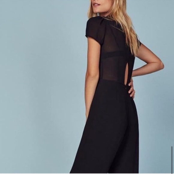 REFORMATION - FRANNIE JUMPSUIT size 2 black - Picture 4 of 14
